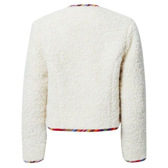 Alix of Bohemia Rowan Suri Wool Jacket Cream Alpaca Blend Boho Trim - Picture 3 of 10